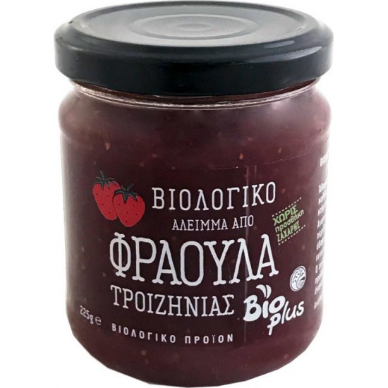 Βιολογικό άλειμμα Φράουλα Τροιζηνίας χωρίς ζάχαρη Bioplus 225gr