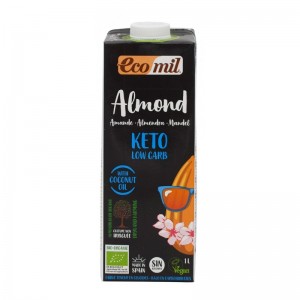 Βιολογικό ρόφημα αμυγδάλου για KETO Ecomil Almond ΚΕΤΟ Low Carb 1Lt