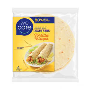 WeCare Low Carb High Protein Tortilla Wraps Πρωτεϊνική Τορτίγια  (4g Carbs only) 4x40gr