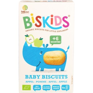 Βιολογικά μπισκότα ολικής άλεσης  6 μηνών+ για μωρά Χωρίς φοινικέλαιο&ζάχαρη Biskids BELKORN 150g