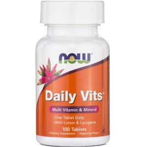 Daily Vits με Lycopene & Lutein Πολυβιταμίνη – Now / Βιταμίνες Vegan 100 ταμπλέτες