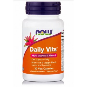 Daily Vits με Lycopene & Lutein Πολυβιταμίνη – Now / Βιταμίνες Vegan 30 ταμπλέτες