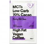 Keto Dark Chocolate 70%,Coffee+MCT oil Χωρίς Γλουτένη&Ζάχαρη Vegan Funky Fat Choc 50γρ