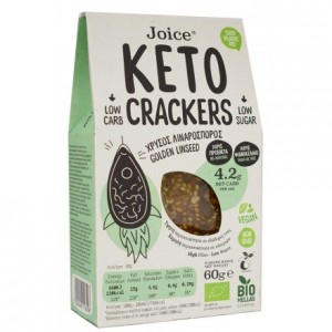 Βιολογικά Keto Crackers με Λιναρόσπορο Joice 60gr