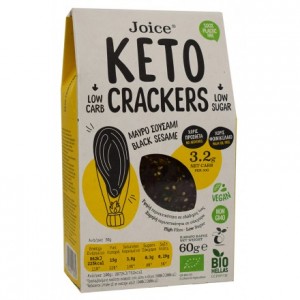 Βιολογικά Keto Crackers με Μαύρο Σουσάμι Joice 60gr