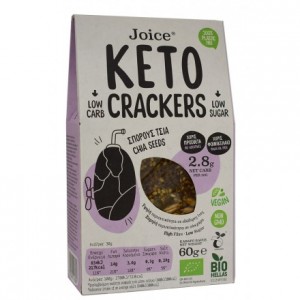 Βιολογικά Keto Crackers με Σπόρους Chia Joice 60gr