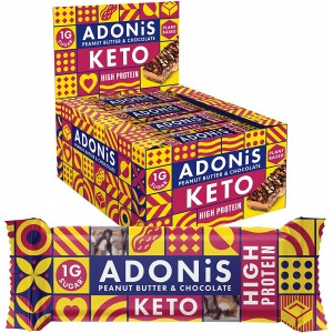 Adonis Keto Protein Bar Peanut Butter&Choco Μπάρα Πρωτεΐνης Φυστικοβούτυρο&Σοκολάτα 45g
