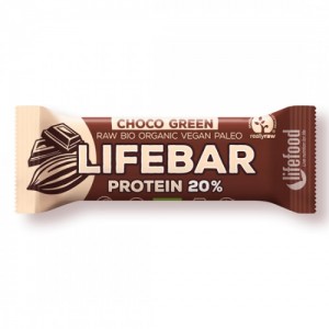 Ωμή μπάρα πρωτεΐνης Σοκολάτα χ/ ζάχαρη bio LIFEBAR 47g