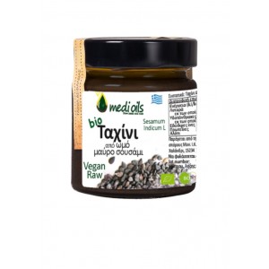 Ταχίνι από ωμό μαύρο σουσάμι bio Medioils 215 ml