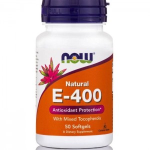 Vitamin E-400 IU Αντιοξειδωτικό & Καρδιαγγειακό Now /Βιταμίνες Vegan 50 Softgels