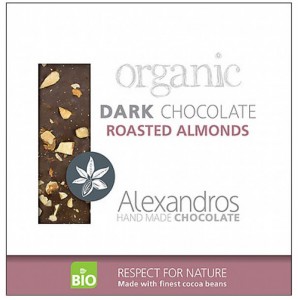 Βιολογική σοκολάτα υγείας με αμύγδαλα 'Alexandros' 90gr