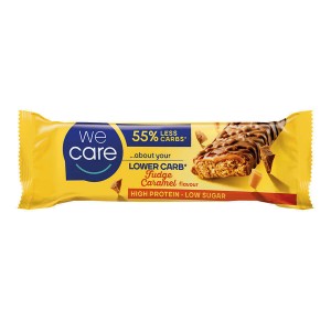 WeCare High Protein Bar Μπάρα Υψηλής Πρωτεΐνης Fudge Caramel (2,4g net Carbs per bar) 60gr