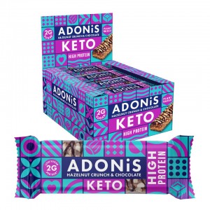 Adonis Keto Protein Bar Hazelnut Crunch&Chocolate Μπάρα Πρωτεΐνης Φουντούκι&Κακάο 45g