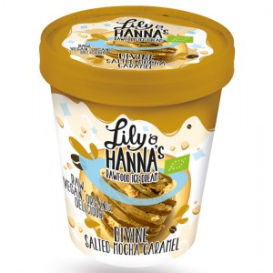 Vegan Παγωτό Αλατισμένη Καραμέλα & Μόκα 'Divine' χωρίς ζαχαρη Lily & Hanna’s 500ml