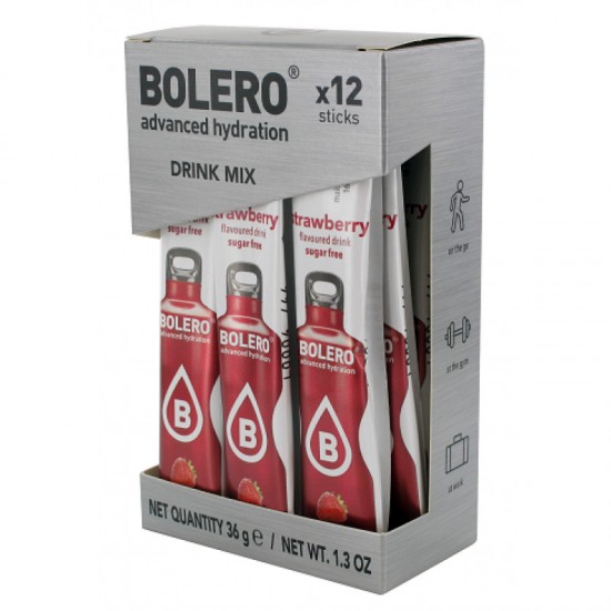 Φράουλα – Bolero χυμός σε σκόνη για 500ml (12 sticks)