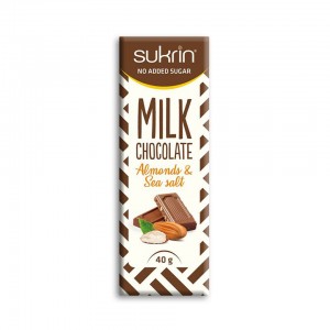 Sukrin Milk Chocolate Almonds & sea salt 40gr