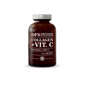 Collagen 300mg (bovine) +Vitamin C, Βόειο Κολλαγόνο σε σκόνη & Βιταμίνη C Diet Food 200caps