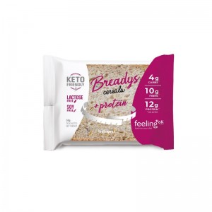 Breadys cereals Πρωτεϊνικό Ψωμί για Τοστ με γεύση δημητριακών Low Carb FeelingOk 50g