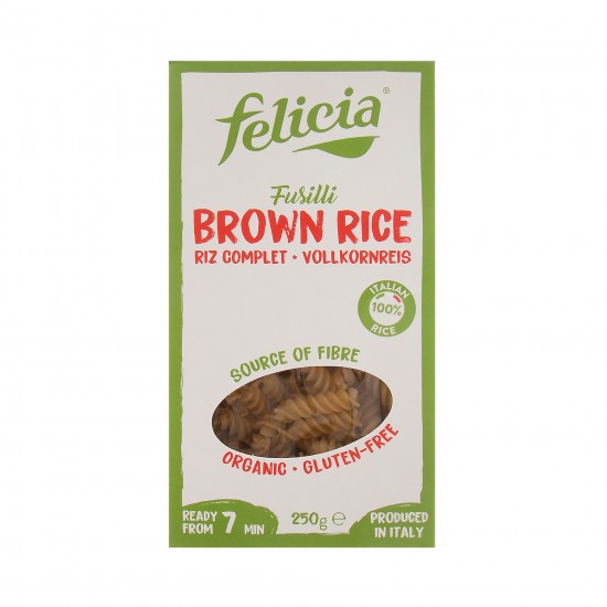 Felicia βίδες καστανού ρυζιού χωρίς γλουτένη ΒΙΟ 250g