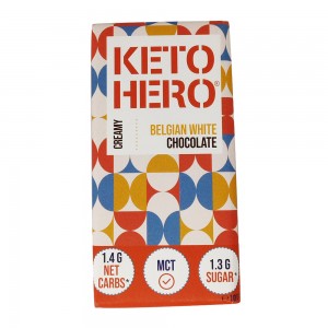 Βέλγικη Λευκή Σοκολάτα White Chocolate keto-friendly Keto-Hero 100g