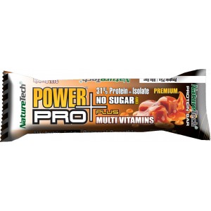  Μπάρα με 31% Πρωτεΐνη με Γεύση Caramel Smoothie και πολυβιταμίνες NatureTech Power Pro 80gr