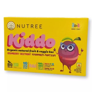  Βιολογικό Παιδικό Snack Kiddo με Κράνμπερι & Παντζάρι (12+) Nutree 120g