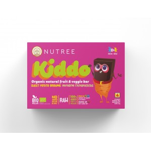  Βιολογικό Παιδικό Snack Kiddo με με Brownie Γλυκοπατάτας (12+) Nutree 120g