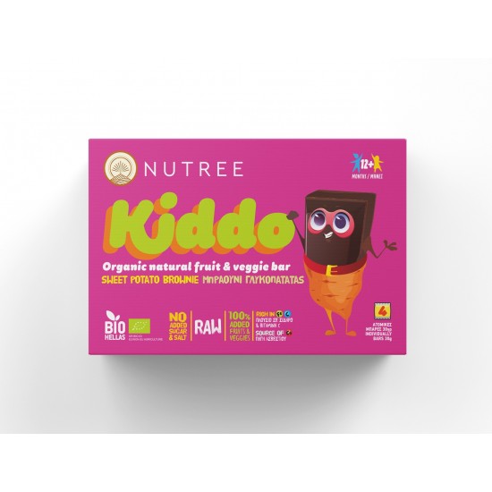  Βιολογικό Παιδικό Snack Kiddo με με Brownie Γλυκοπατάτας (12+) Nutree 120g