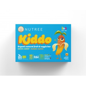  Βιολογικό Παιδικό Snack Kiddo με Μπανάνα & Καρότο (12+) Nutree 120g