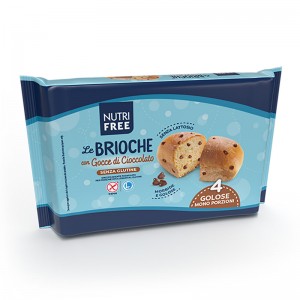 Μπριοσάκια με κομματάκια σοκολάτας Χωρίς λακτόζη Χωρίς Γλουτένη Le Brioche Lactose-free Gluten-free Nutrifree 200g