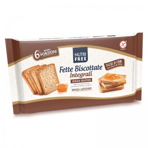 Φρυγανιές Ολικής Άλεσης Χωρίς γλουτένη και Χωρίς λακτόζη Fette Biscottate Gluten-free Nutrifree 225g