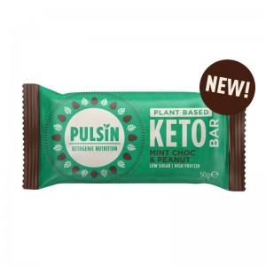Pulsin Keto Bar Plant Based Mint Choc & Peanut 50g 