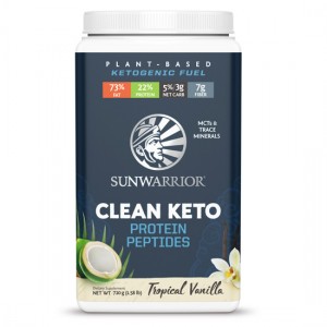 Clean Ketο Protein+Peptides Tropical Vanilla, Keto Vegan Πρωτεΐνη με πεπτίδια ‘Βανίλια’ Sunwarrior 720g
