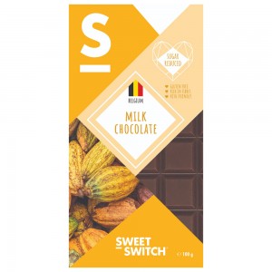 Βέλγικη Σοκολάτα Γάλακτος χωρίς γλουτένη -keto friendly- Sweet Switch 100g