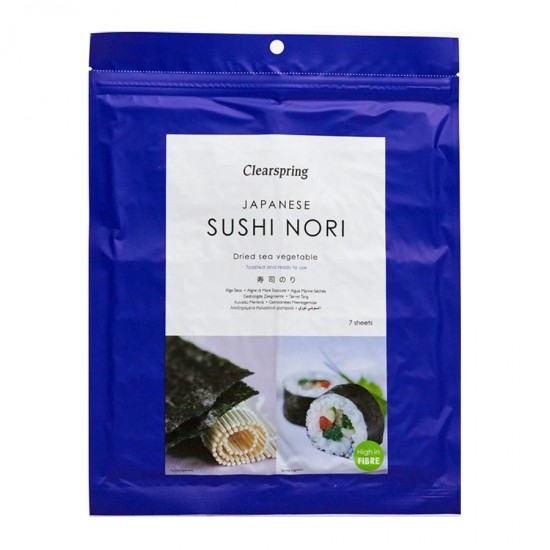 Βρώσιμα αποξηραμένα φύκια θαλάσσης Sushi Nori Clearspring 17γρ