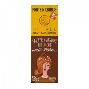 Χειροποίητο Γλύκισμα Πρωτεΐνης Salted Caramel Choco Chip – Αλατισμένη καραμέλα με κομμάτια σοκολάτας Nutree 60g