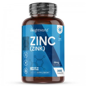 Φυσικό Συμπλήρωμα Διατροφής Ψευδάργυρος Zinc 25mg  WeightWorld 365 tablets 