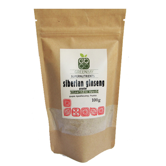 Βιολογική Ρίζα Σιβηριανού Ginseng - Siberian Ginseng powder GREENBAY 100g