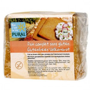 Ψωμί ολικής σε φέτες χωρίς γλουτένη PURAL 375ΓΡ
