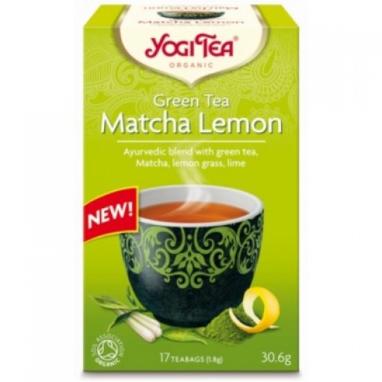 Τσάι YOGI TEA GREEN MATCHA (Μάτσα) LEMON ΒΙΟ 17 Φακελάκια 30,6γρ