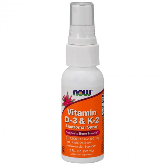 Vitamin D-3 & K-2 Liposomal Spray Now Foods 60ml