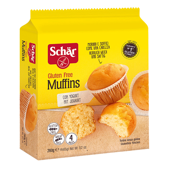 Muffin Κλασικό με Γιαούρτι Χωρίς Γλουτένη (Dr Schär) SCHAR (4×65γρ) 260γρ