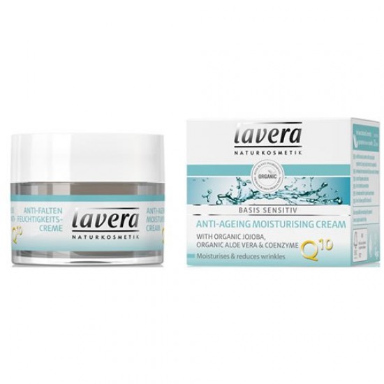 Lavera Q10 Ενυδατική Kρέμα Προσώπου (με αντιγηραντική δράση) με βιολογική jojoba, βιολογική αλόη & συνένζυμο Q10 50 ml
