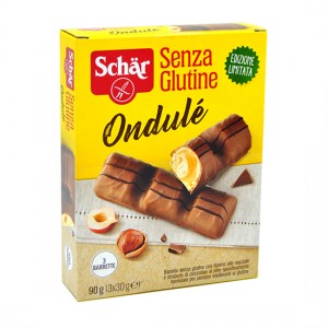 Μπάρα/Γκοφρέτα με γέμιση φουντούκι και επικάλυψη σοκολάτας χωρίς γλουτένη (Dr Schär) SCHAR 90γρ